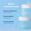 WATER GLOW MASK 3.52 fl Oz, Overnight Sleeping Mask, Moisturizing, Deep Hydration, Sooth Skin Redness, Facial Cream, Kbeauty