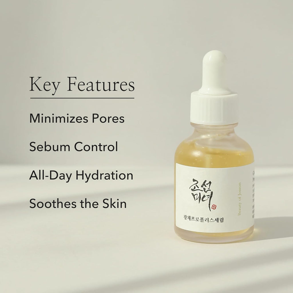 Beauty of Joseon Glow Serum Propolis and Niacinamide Hydrating Facial Soothing Moisturizer for Irritated Uneven Skin Tone, Korean Skin Care 30ml, 1 fl.oz